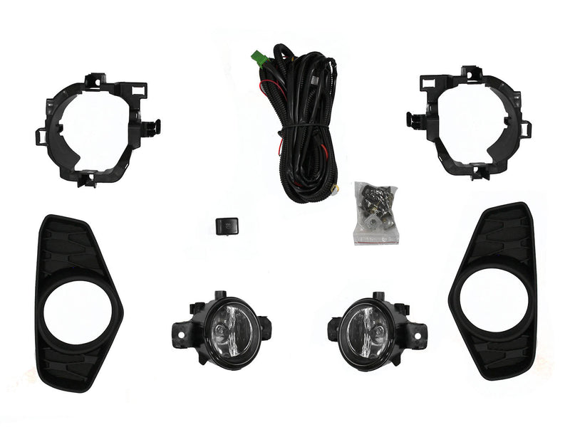 KIT FARO AUX S/LED C/CABLES C/REJILLAS NEGROS (FOCO HALOGENO)