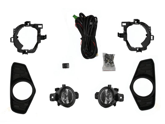 KIT FARO AUX S/LED P/HALOGENO C/CABLES C/REJILLAS NEGROS