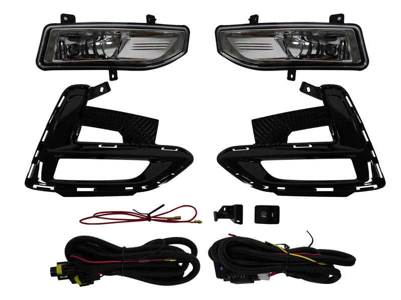 KIT FARO AUX C/CABLES C/REJILLAS NEGRAS FILO NEGRO C/FOCOS