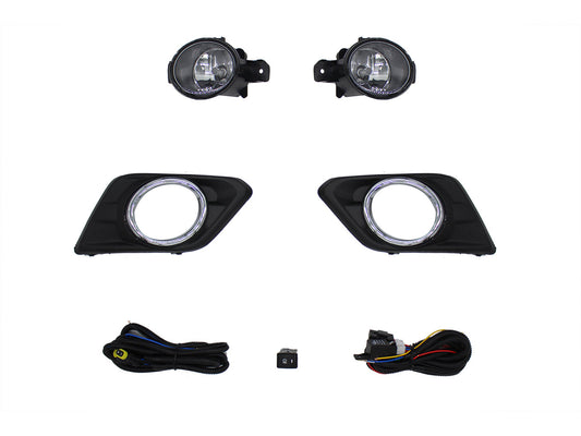 KIT FARO AUX C/CABLES C/REJILLAS ARILLO CROMO C/FOCOS