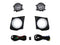 KIT FARO AUX C/CABLES C/REJILLAS ARILLO PLATA C/FOCOS