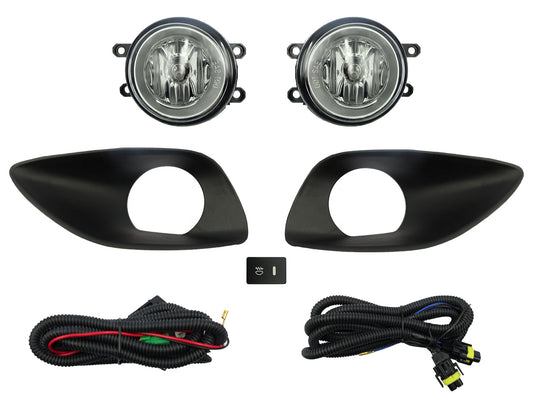 KIT FARO AUX C/CABLES C/REJILLAS NEGRAS C/FOCOS 4PTAS