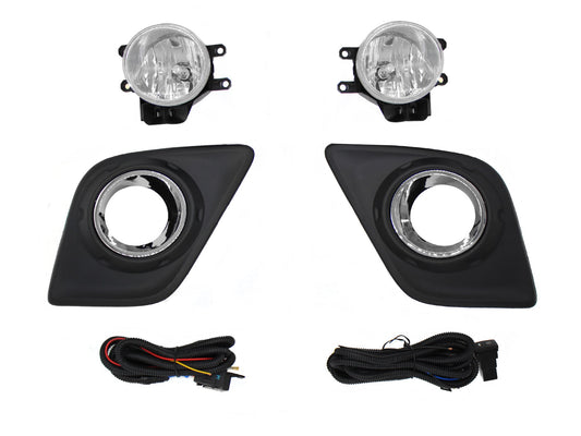 KIT FARO AUX C/CABLES C/REJILLAS ARILLO CROMO C/FOCOS (SENCILLA 21-22/LUJO)