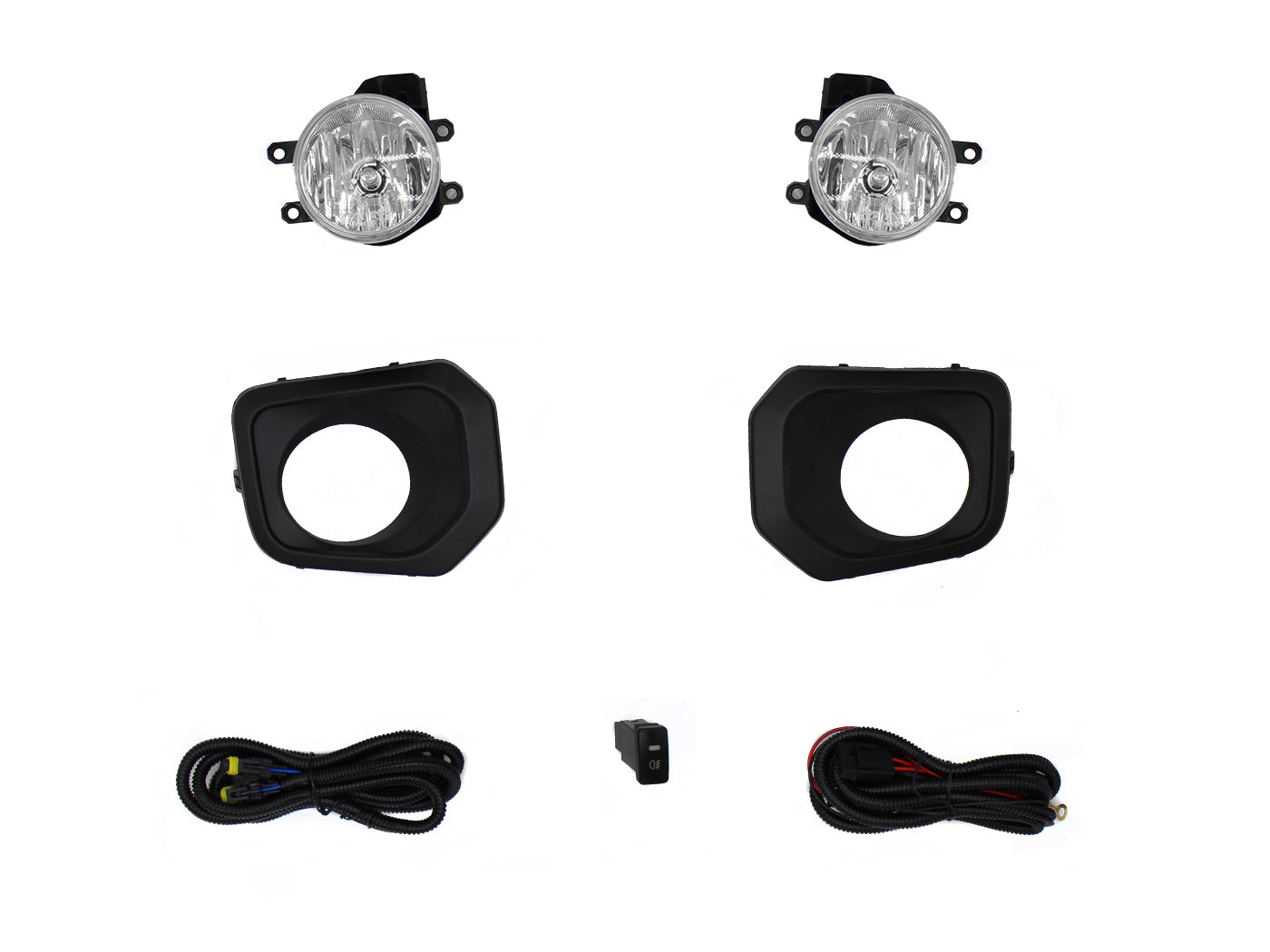 KIT FARO AUX C/CABLES C/REJILLAS NEGRAS C/FOCOS