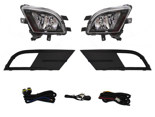 KIT FARO AUX C/CABLES C/REJILLAS NEGRAS C/FOCOS