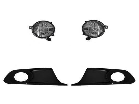 KIT FARO AUX S/CABLES C/REJILLAS NEGRAS C/FOCOS