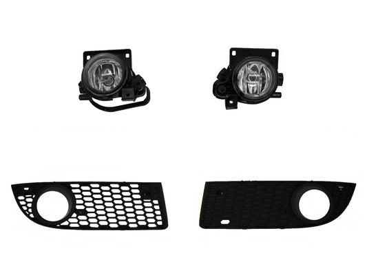 KIT FARO AUX S/CABLES C/REJILLAS NEGRAS C/FOCOS