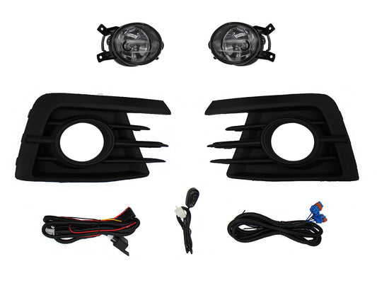 KIT FARO AUX C/CABLES C/REJILLAS ARILLO NEGRO C/FOCOS (SEDAN/H-BACK)