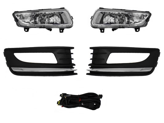 KIT FARO AUX C/CABLES C/REJILLAS FILO CROMO C/FOCOS