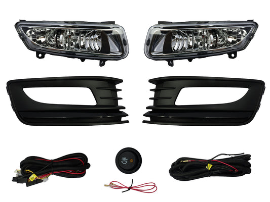 KIT FARO AUX C/CABLES C/REJILLAS FILO NEGRO C/FOCOS