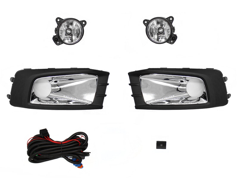 KIT FARO AUX C/CABLES C/REJILLAS NEGRAS Y CROMO C/FOCOS