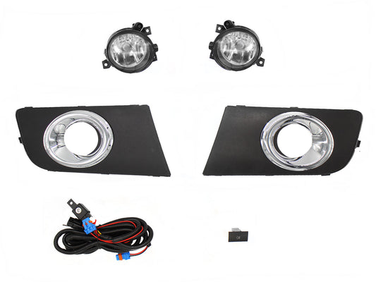 KIT FARO AUX C/CABLES C/REJILLAS ARILLO CROMO C/FOCOS