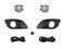 KIT FARO AUX C/CABLES C/REJILLAS NEGRAS C/FOCOS