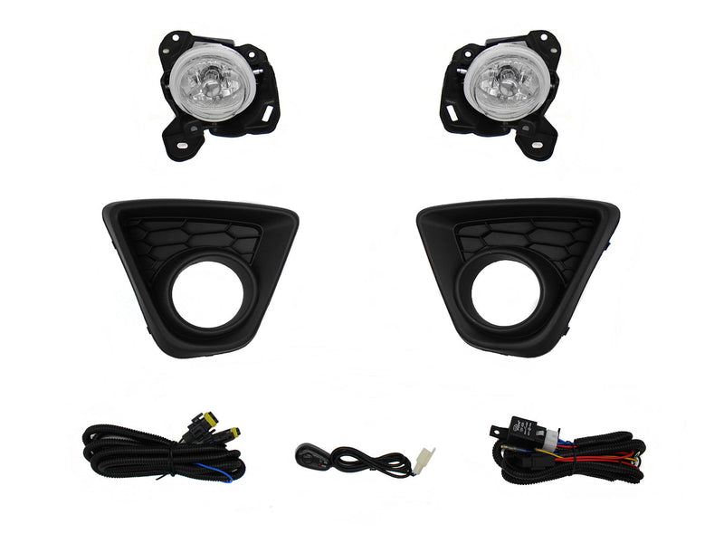 KIT FARO AUX C/CABLES C/REJILLAS NEGRAS C/FOCOS