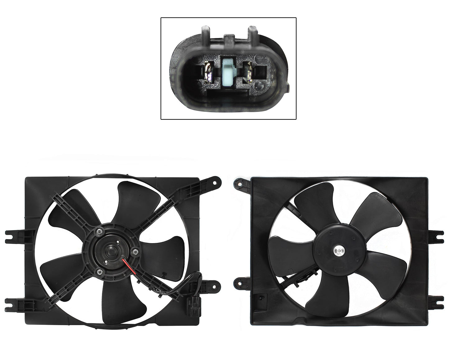 MOTOVENTILADOR COMPLETO P/RADIADOR C/TOLVA 2PINES S/RESISTENCIA