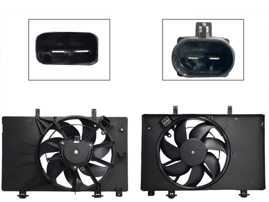 MOTOVENTILADOR COMPLETO C/AIRE C/TOLVA 2PINES C/RES 2CONECTORES (FIESTA 1.6L 11-19)