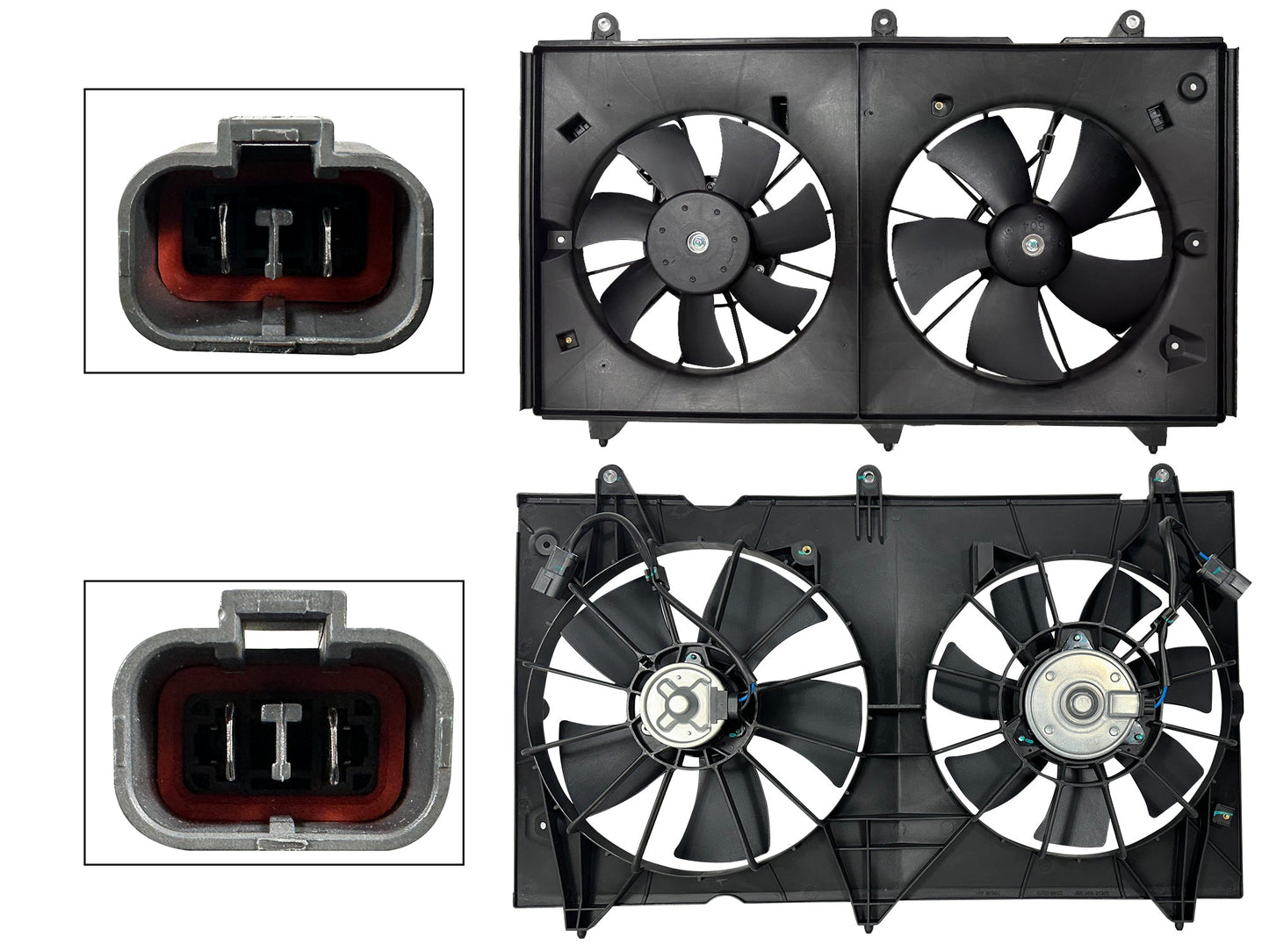 MOTOVENTILADOR COMPLETO C/AIRE C/TOLVA 2PINES S/RESISTENCIA 2CONECTORES (2ASPAS)