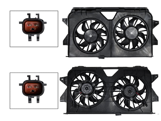 MOTOVENTILADOR COMPLETO C/AIRE C/TOLVA 2PINES S/RES 2CONECTORES (TOWN & COUNTRY 05-07) (2ASPAS)