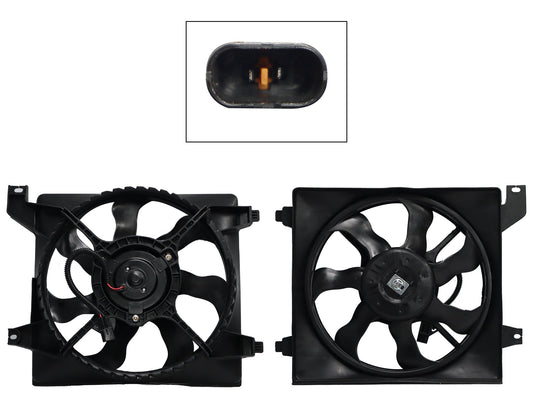 MOTOVENTILADOR COMPLETO P/RADIADOR C/TOLVA 2PINES S/RESISTENCIA