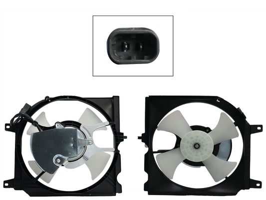 MOTOVENTILADOR COMPLETO P/AIRE ACONDICIONADO C/TOLVA 2PINES S/RES (B-14 LUCINO 96-00/TSUBAME 92-04)