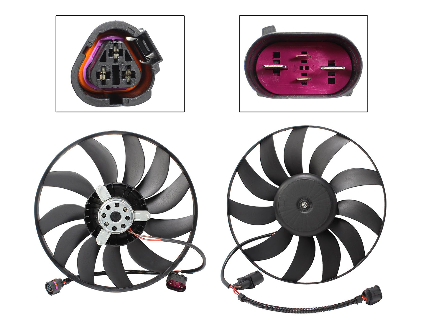 MOTOVENTILADOR P/AIRE ACONDICIONADO S/TOLVA 2-4PINES S/RES 2CONECTORES (CADDY 2.0L 16-19) MOTOR/ASPA