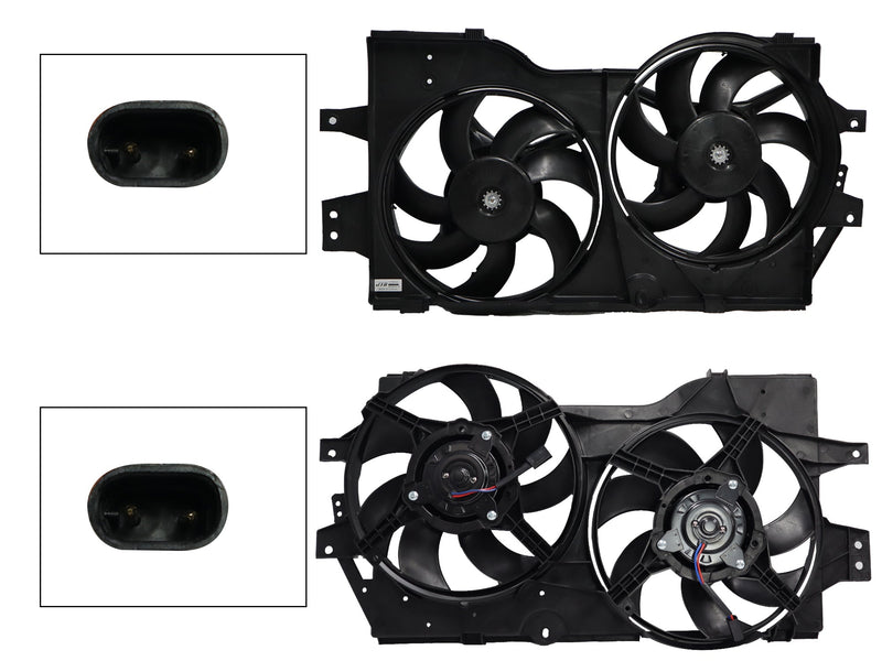 MOTOVENTILADOR COMPLETO C/AIRE C/TOLVA 2PINES S/RES 2CONECTORES (TOWN & COUNTRY 96-00) (2ASPAS)