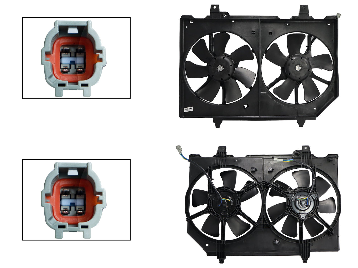 MOTOVENTILADOR COMPLETO C/AIRE C/TOLVA 4PINES S/RESISTENCIA 2CONECTORES (2ASPAS)