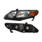 FARO IZQ F/NEGRO C/CUARTO AMBAR 4PTAS CIVIC SEDAN 2006 -2011