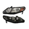 FARO IZQ F/NEGRO C/MICA AMBAR (HYBRIDO) 4PTAS CIVIC SEDAN 2006 -2011