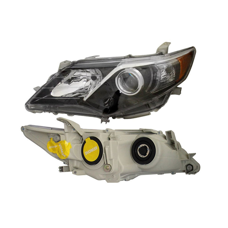 FARO IZQ F/NEGRO C/LUPA C/MICA AMBAR CAMRY 2012 -2014